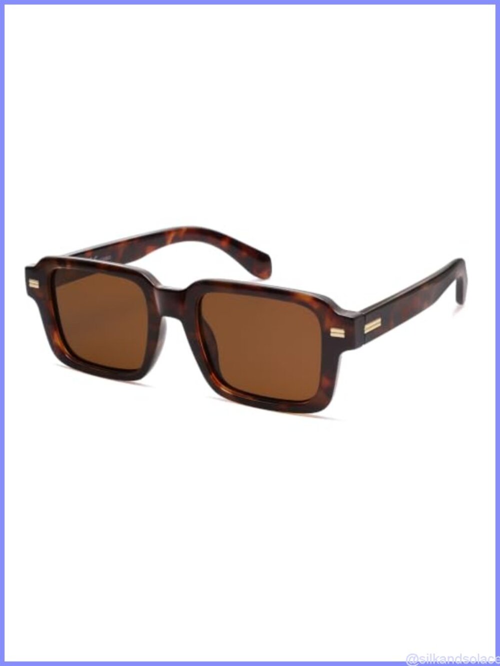 Oversized Square Polarized Sunglasses Retro Chunky Full-Frame